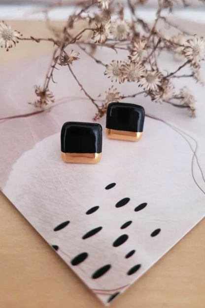 Square Ceramic Earrings